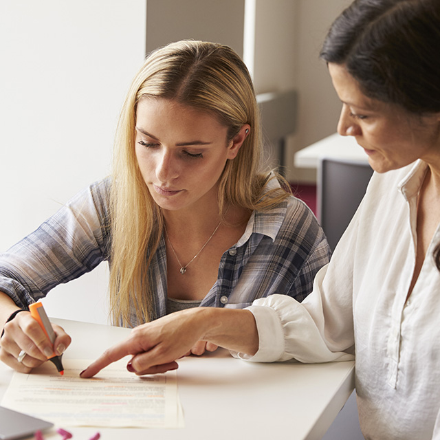 Tutor Supervising Student