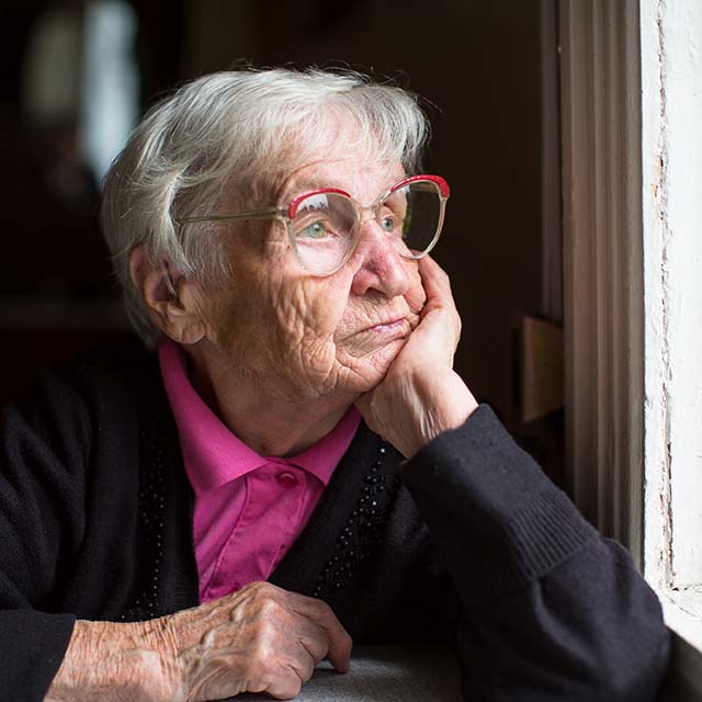 Sad Elderly Woman - Connecticut Behavioral Health